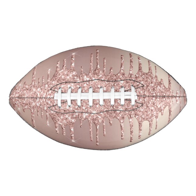 Ballon De Foot Rose Gold Blush Glitter Sparkle Drips (Devant)