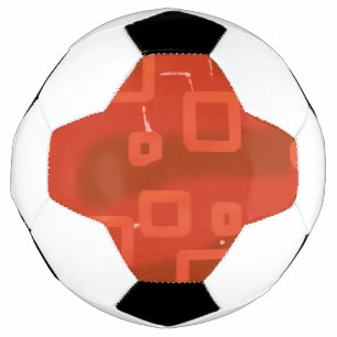 Ballon De Foot Rouge Fantaisiste Grand Géométrique Abstrait