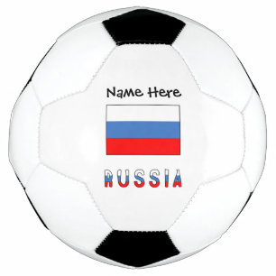 Ballon De Foot Russie Drapeau Russe Noir Personnalisation