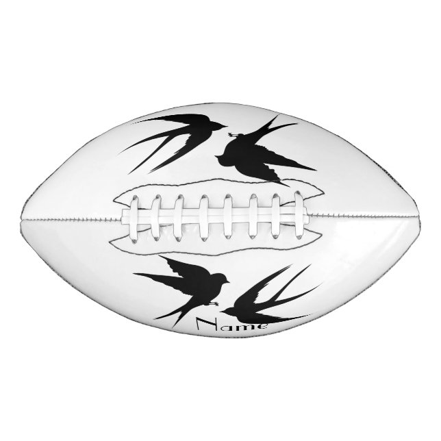 Ballon De Foot Silhouettes d'oiseaux hirondelles Thunder_Cove (Devant)