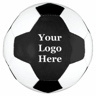Ballon De Foot Simple Black Business Modèle Votre logo ici