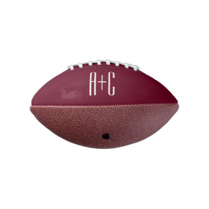Ballon De Foot Simple Couples   White & Burgundy