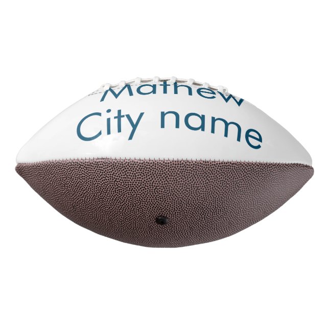 Ballon De Foot simple lettre initiale monogramme ajouter votre no (Tourné à 270°)