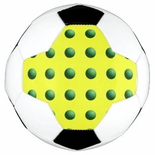 Ballon De Foot Sphères vertes sur jaune
