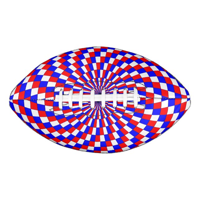 Ballon De Foot Spirale bleue rouge blanc par Kenneth Yoncich (Devant)