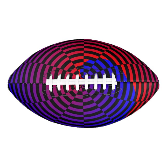 Ballon De Foot Spirale rouge et bleue (Devant)