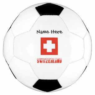 Ballon De Foot Suisse et drapeau suisse personnalisés