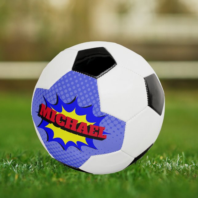 Ballon De Foot Superhero Kids Comic Book Nom personnalisé (Créateur téléchargé)