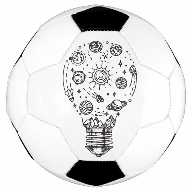 Ballon De Foot Système solaire Doodle en bulbe (Devant)