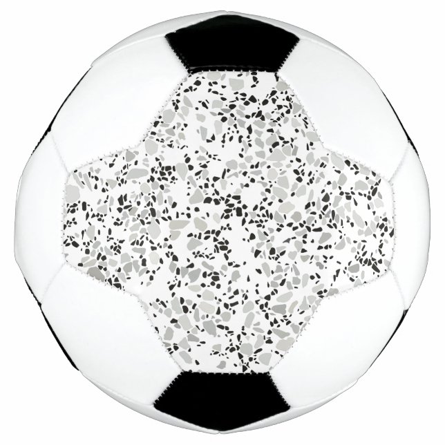 Ballon De Foot Terrazzo blanc moderne (Devant)
