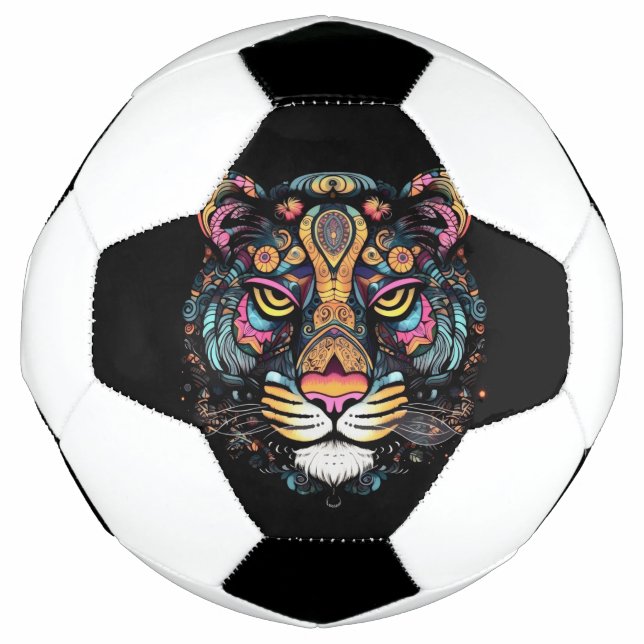 Ballon De Foot Tête de tigre géniale (Devant)