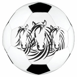 Ballon De Foot Têtes de cheval noir