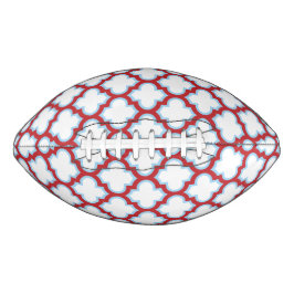Ballon De Foot Trellis blanc et rouge, treillis, Quatrefoil