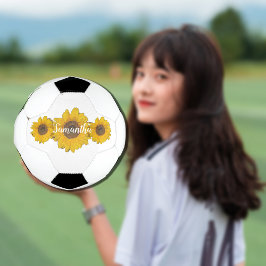 Ballon De Foot trio tournesol - ajouter le nom