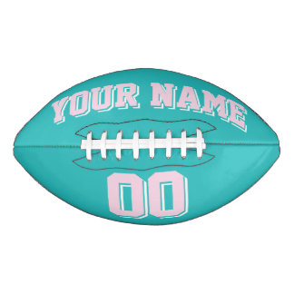 Ballon De Foot TURQUOISE LÉGER ROSE ET BLANC Football Personnalis
