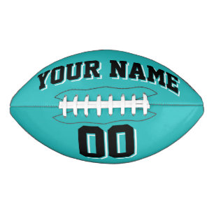 Ballon De Foot TURQUOISE NOIR ET BLANC Football Personnalisé