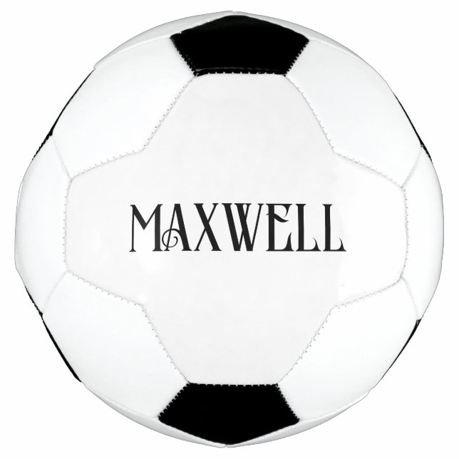 Ballon De Foot Typographie moderne Monogramme noir (Devant)