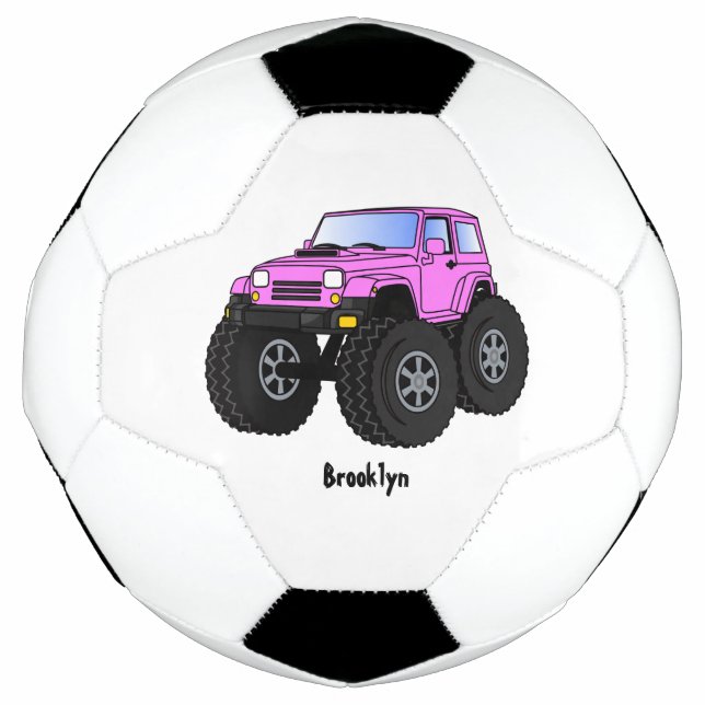 Ballon De Foot Un Pink Monster Cartoon (Devant)