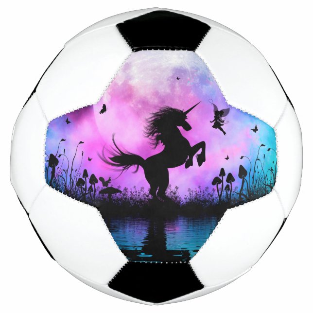 Ballon De Foot Unicorne avec petite fée (Devant)