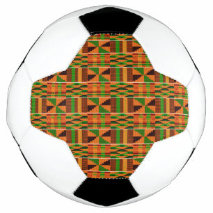 Ballon De Foot Unique Africain Orange Classic Kente