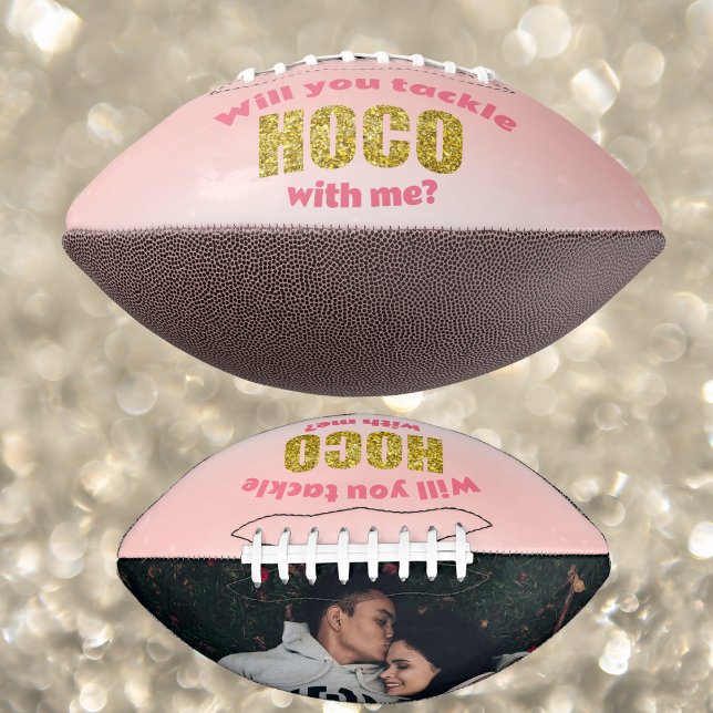 Ballon De Foot Veux-tu aborder HOCO avec moi ? (Make a unforgettable invite to your Homecoming with this personalized football. )