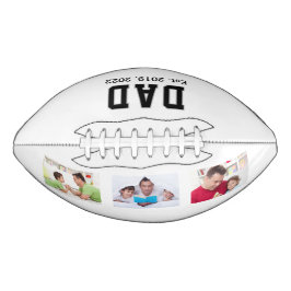 Ballon De Foot Vintage Dad Established Text 3 Photo Gift