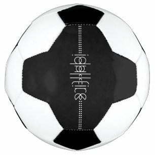 Ballon De Foot Votre nom en tant que glyphes Aliens Unique Noir