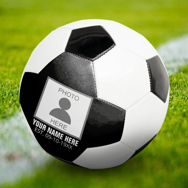 Ballon De Foot Votre photo ici Nom et âge (Créateur téléchargé)