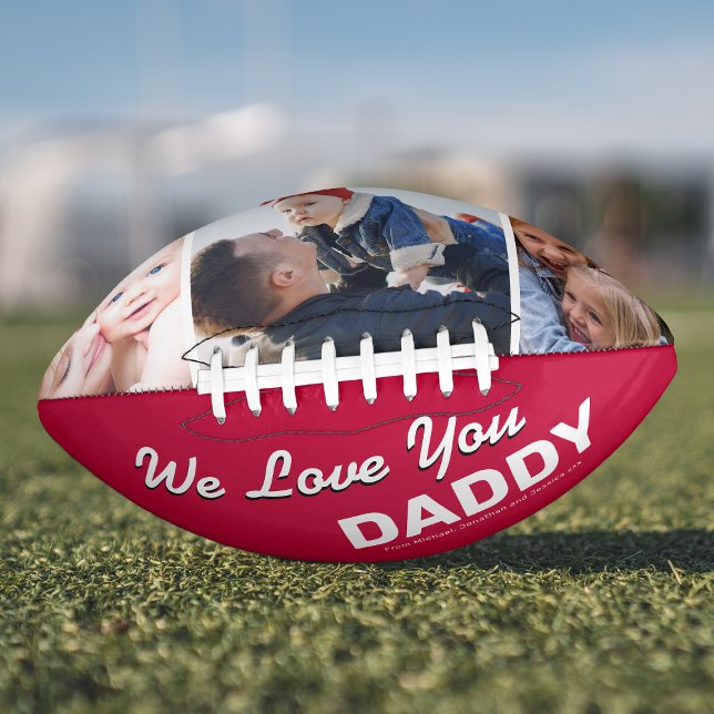 Ballon De Foot We Love You Papa Photo Collage (Créateur téléchargé)