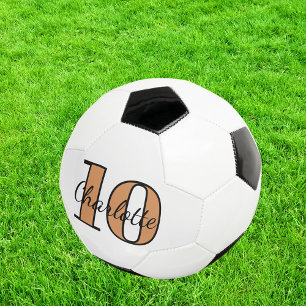 Ballon De Foot White black gold monogram