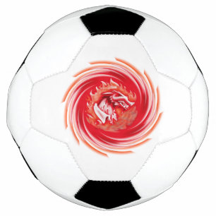 Ballon De Foot Wild Wolf Whirling balle de football blanc