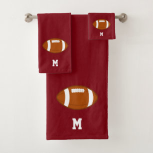 Ballon de football américain & monogramme sur marr