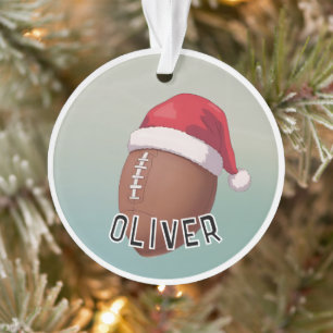 Ballon de Football avec Chapeau de Père Noël Rouge