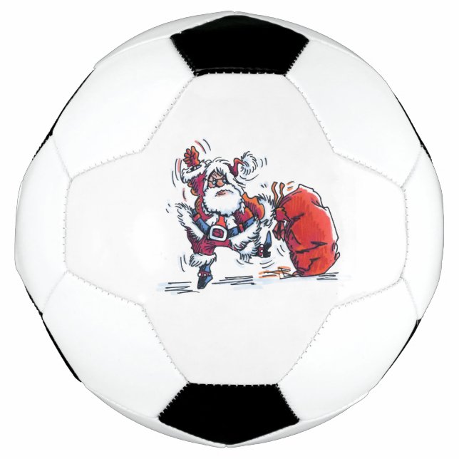 Ballon de football de Père Noël en colère (Devant)
