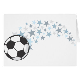 Ballon de football de vol avec des étoiles