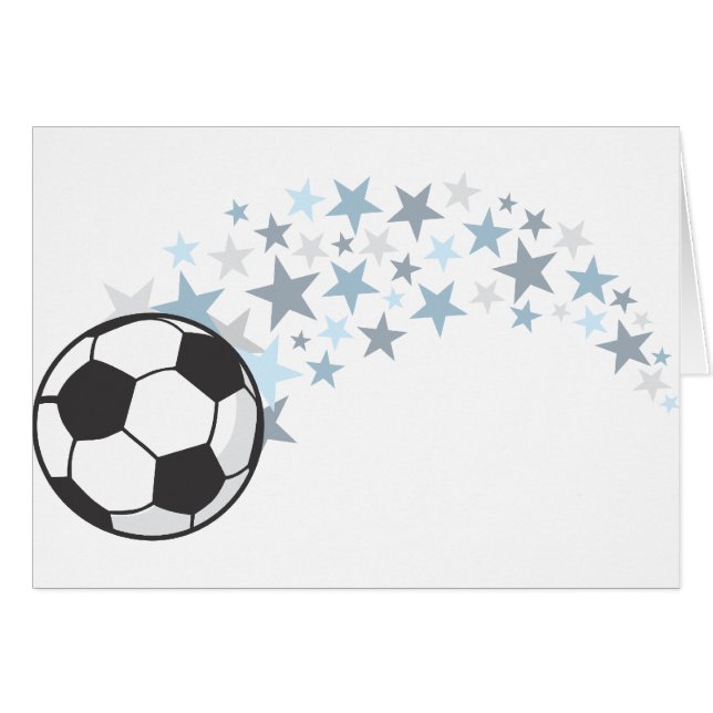 Ballon de football de vol avec des étoiles (Devant horizontal)