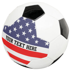Ballon de football personnalisé avec drapeau améri
