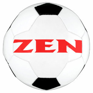 Ballon de football rouge zen