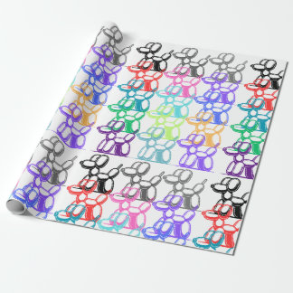 Ballon Dog Wrapping Paper Multi Color Geschenkpapier