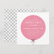 Ballon Einladung zum Geburtstag - Rose