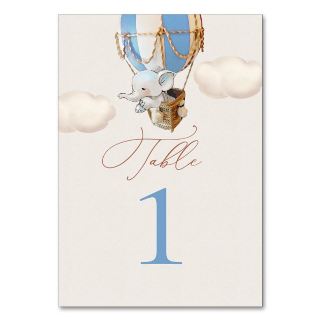 Ballon éléphant Numéro de table (Par défaut)