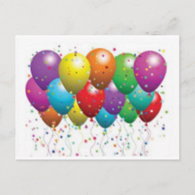 ballon_Geburstag_card_custom-r11e61ed9b9074290b Postkarte (Vorderseite)