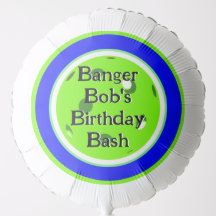 Bleu et Pickleball Vert Anniversaire Personnalisé