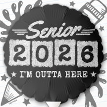 Citation de fin d'études Senior 2026 de style rétr