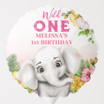 Elephant Tropical Floral Wild Un premier anniversa