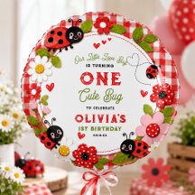 Fête d'anniversaire d'une coccinelle florale One C