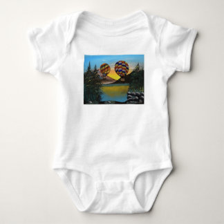 Ballon Hot Air Fahrt über den Fluss RenmaDesign Baby Strampler