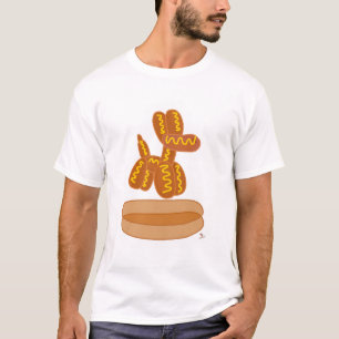Ballon Hot Dog Lustige Cartoon-Kunst T-Shirt