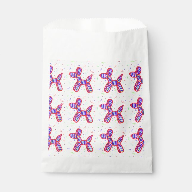 Ballon Hunde Party Leckerei Bags Geschenktütchen (Vorderseite)