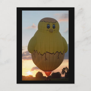Ballon kuiken2 postkarte
